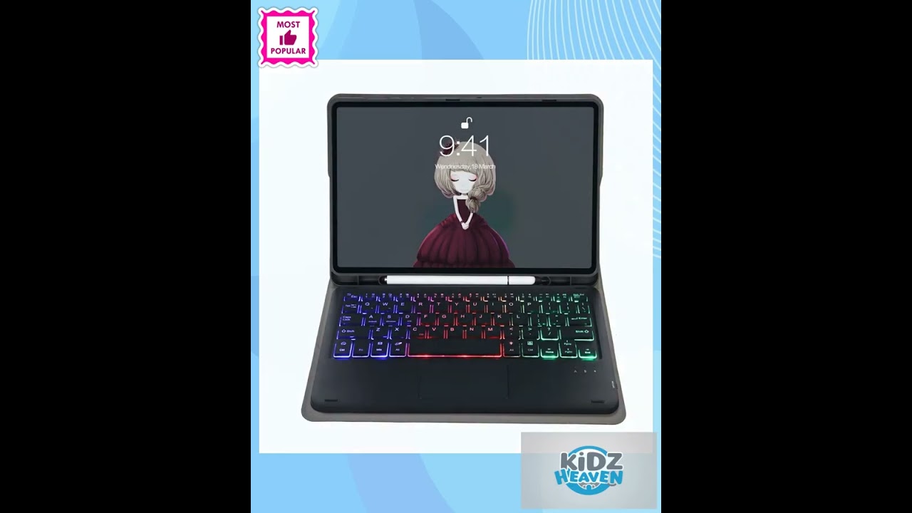 Bluetooth Keyboard Leather Tablet Case For Ipad 9.7 2018 & 2017 / Pro 9.7 / Air 2 With Touch Pad ...