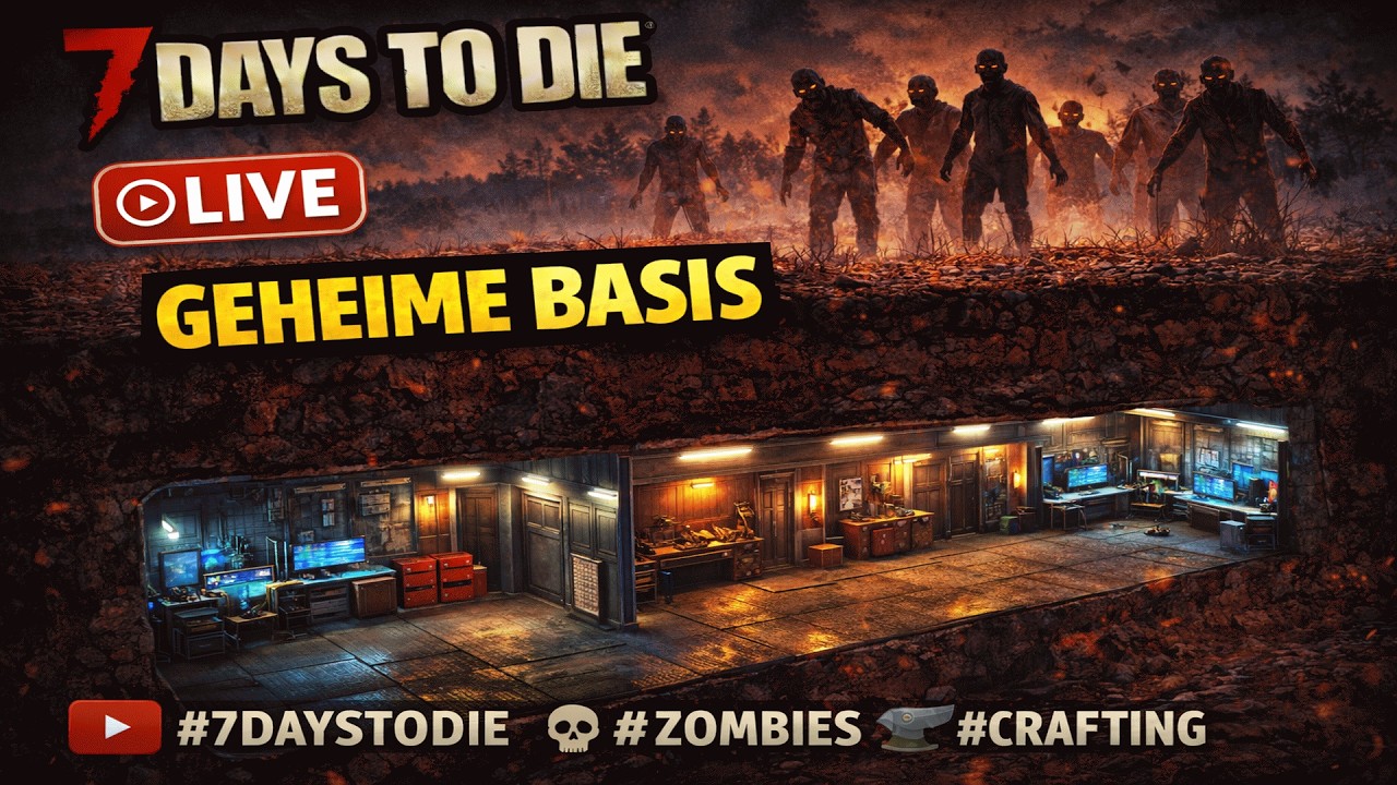 🔴 LIVE | 7 Days to Die 🧟 Geheime Untergrund-Basis bauen!