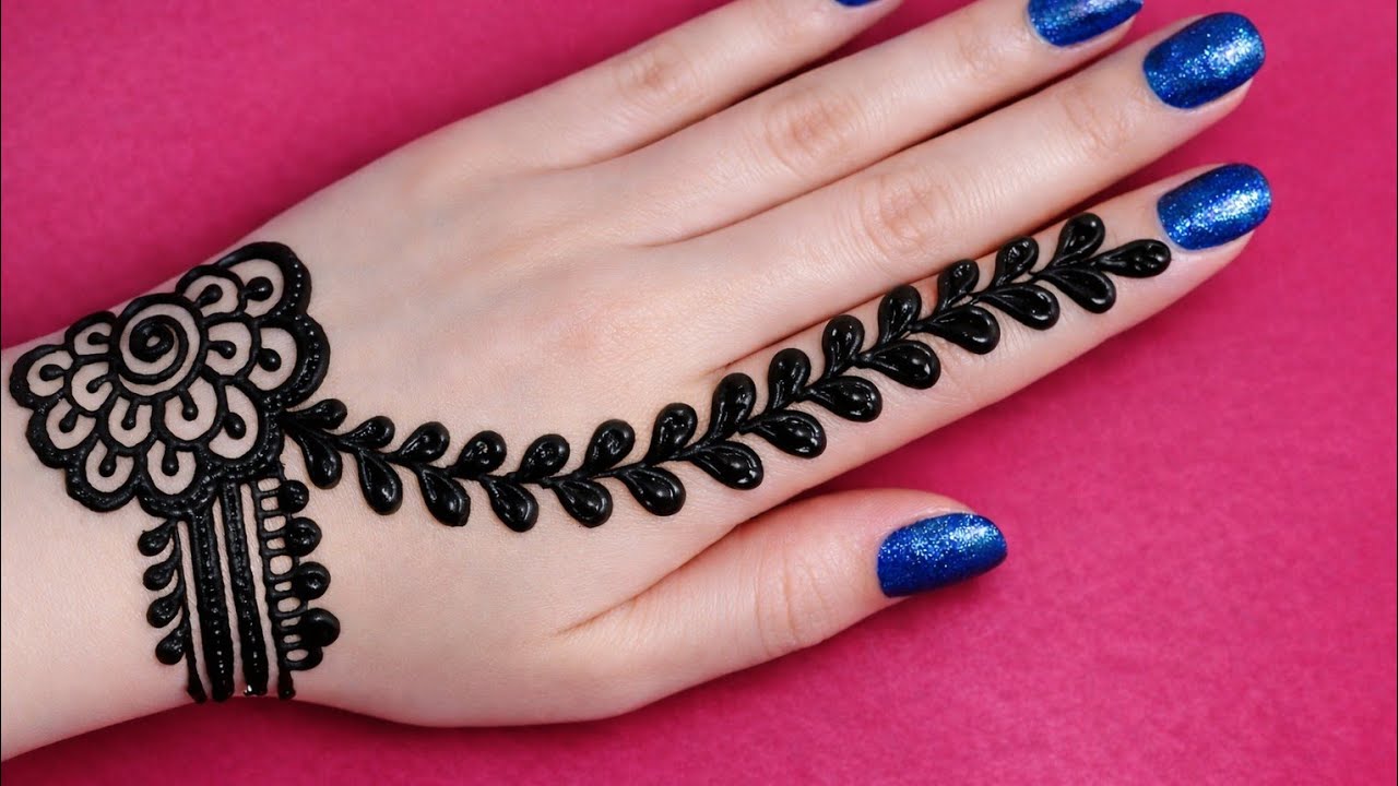 Very Beautiful quick and Easy Pretty Henna Design For Back Hand|Latest Mehndi Design Tutorial 