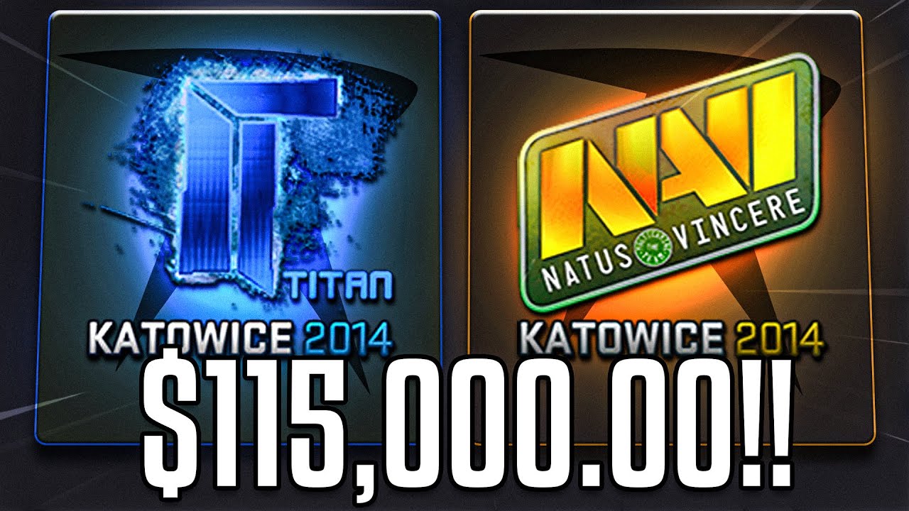 GIGANTIC +$100,000 KATOWICE STICKER UNBOXING!! (TITAN HOLO PULLED)
