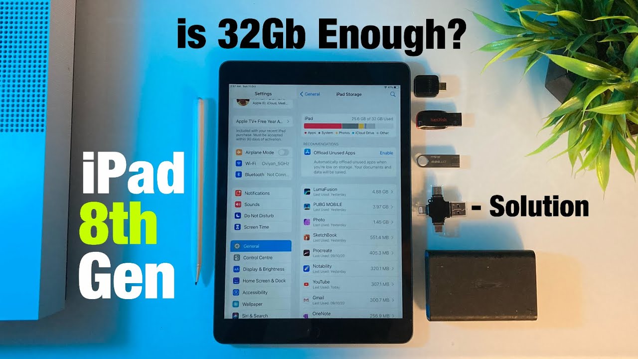 iPad 8th Generation | is 32Gb enough | Watch before buying