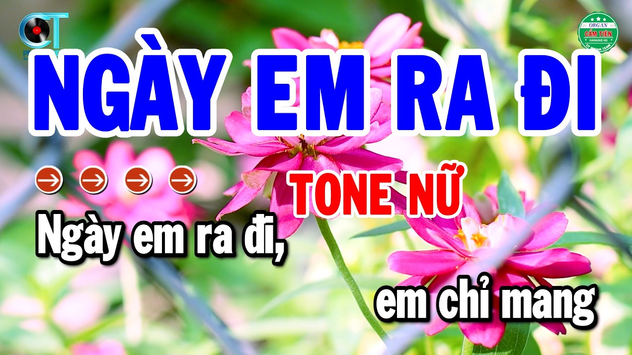 Karaoke Ngày Em Ra Đi Tone Nữ Nhạc Sống Cha Cha Hay Dễ Hát | Cẩm Tiên Organ