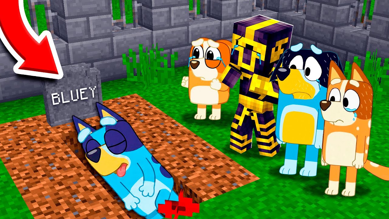 La Muerte de BLUEY en MINECRAFT 😱