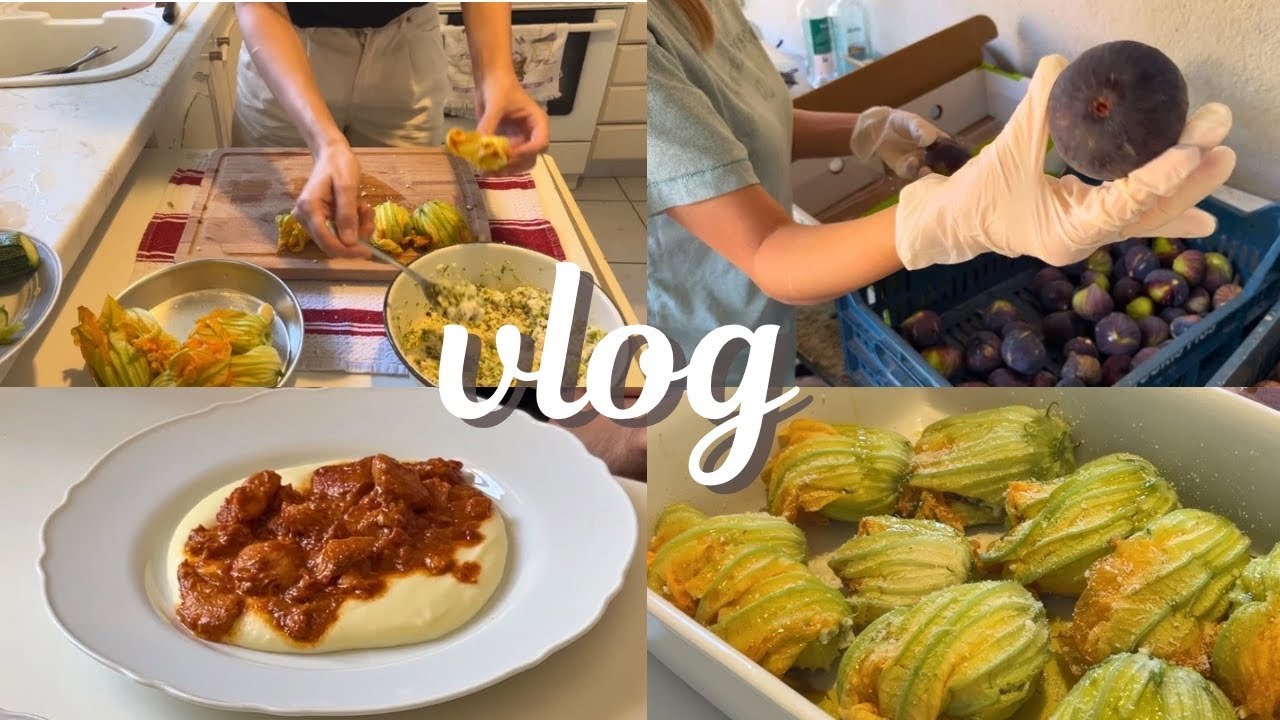 Farewell to fig season 🍂 making cozy zucchini orzo & Greek yogurt chicken | VLOG