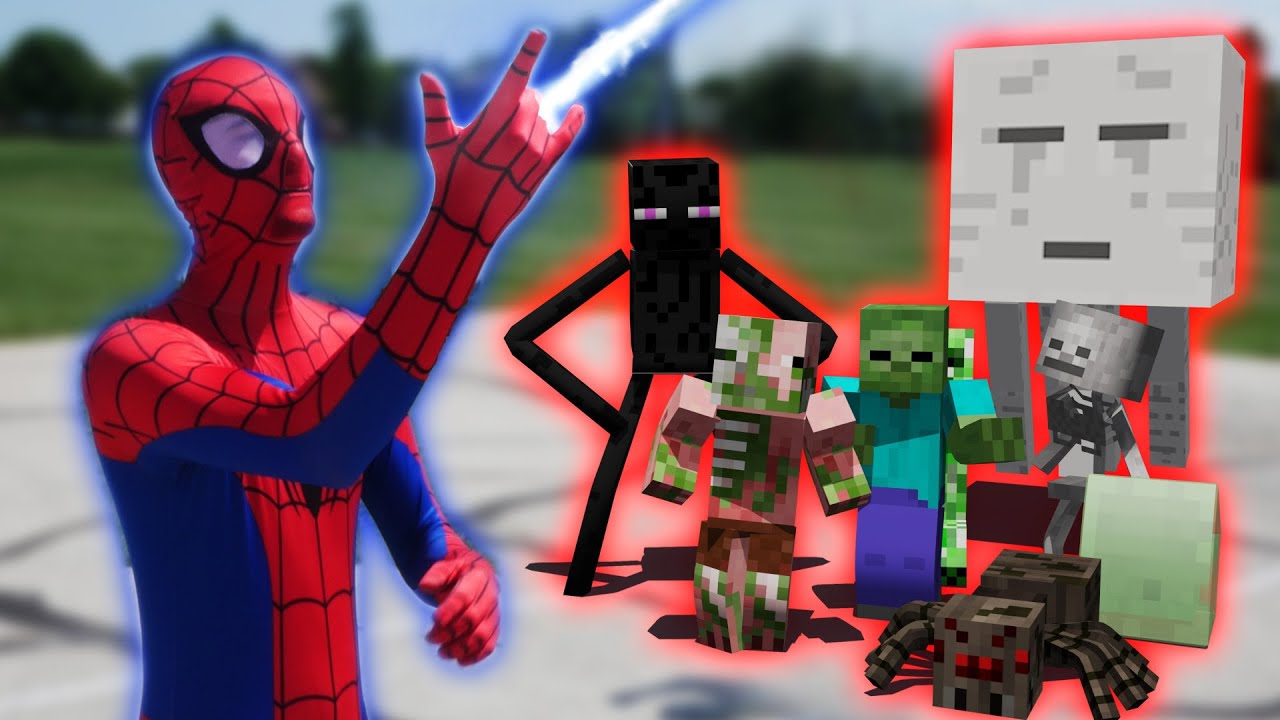 Monster School in Real Life Episode 18: SuperHero! Spiderman - Minecraft Animation