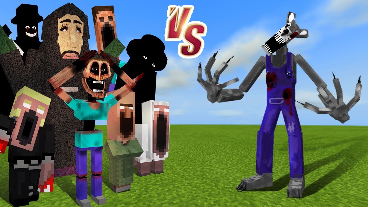 The Dwellers vs. Big Bad Wolf (Analog Horror) | Minecraft (Weird Battle)