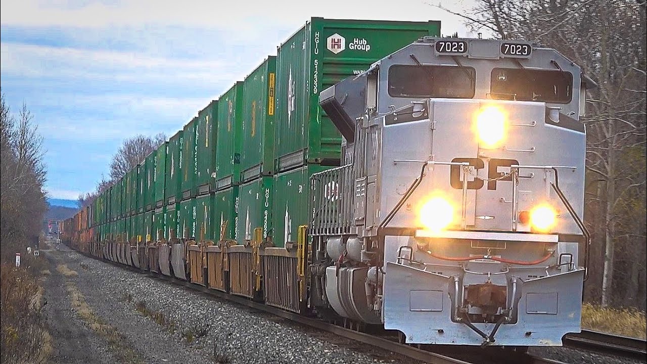 CP Air Force Unit W DPU Alright! On Fast CSX Train