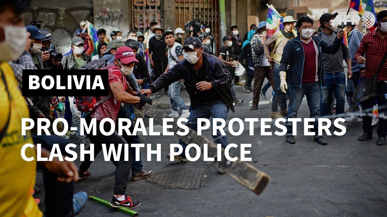 Pro-Morales protesters clash with police in La Paz as unrest continues | AFP