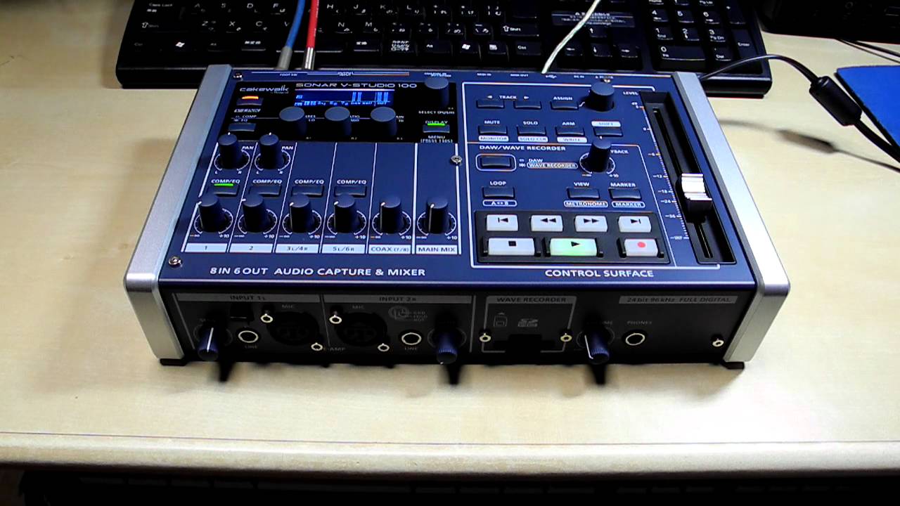 V-STUDIO 100のムービングフェーダー