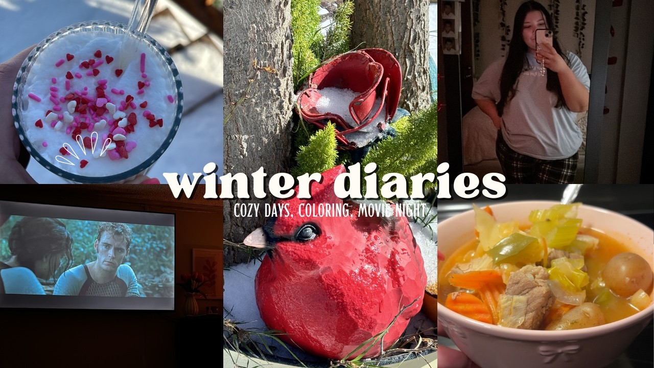 WINTER DIARIES ❄️💗 cozy nights, coloring, movie night