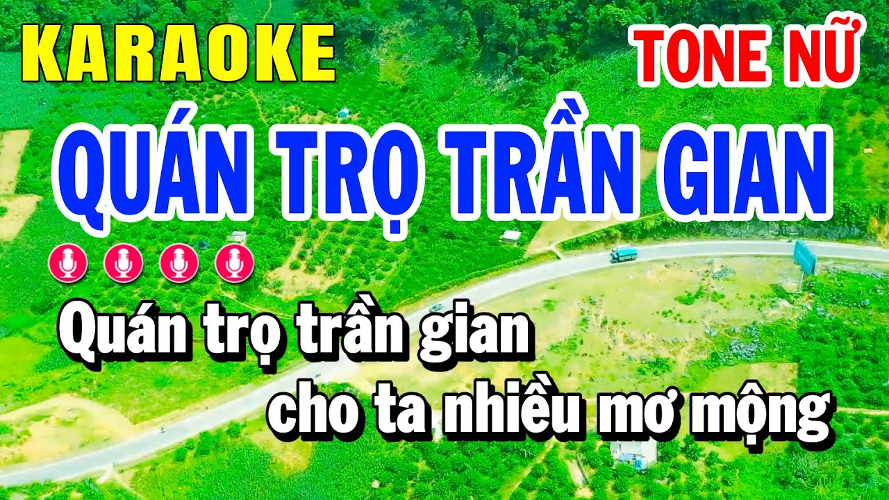 Karaoke Quán Trọ Trần Gian Tone Nữ Nhạc Sống Dễ Hát | Huỳnh Lê