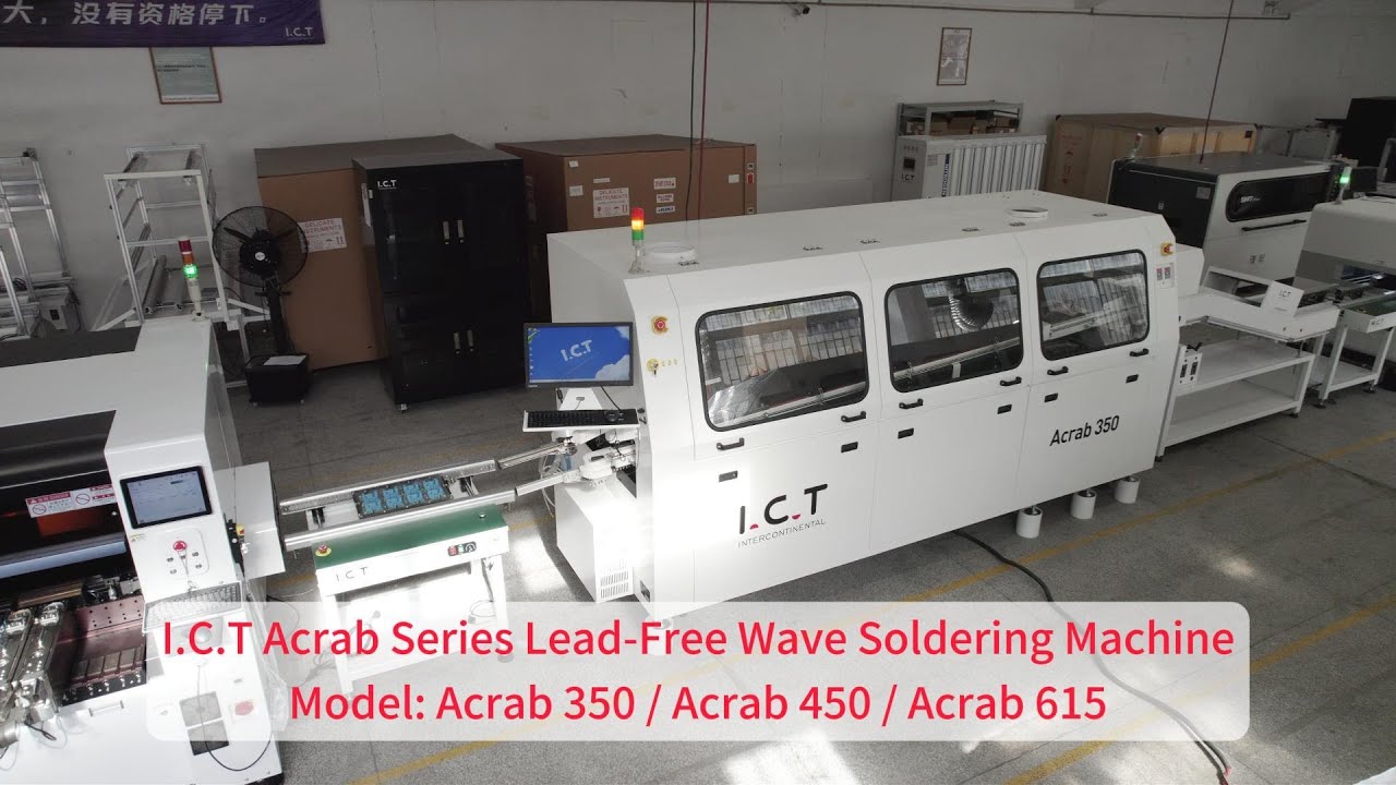 I.C.T Acrab Series Wave Soldering Machine | High-Precision Lead-Free Solution for PCB Assembly