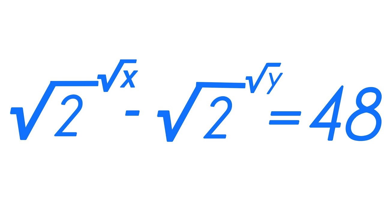 Wonderful Olympiad Math Radical Algebra Question | Find x,y = ?