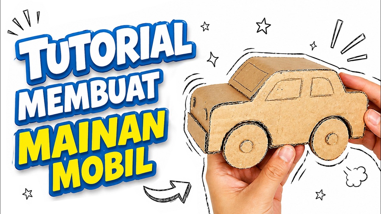 Tutorial Mainan Mobil dari Kardus Bekas ✨ Mudah & Kreatif!