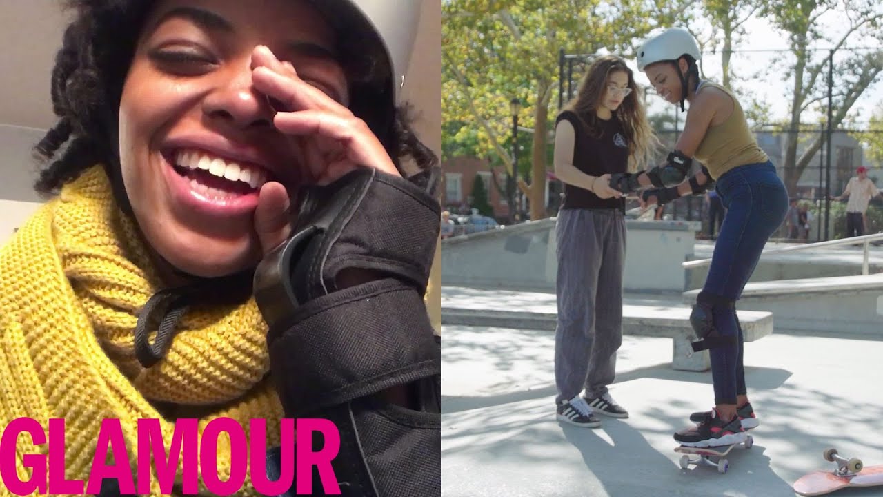 Learning to Skateboard and Ollie in 30 Days with Rachelle Vinberg | Glamour