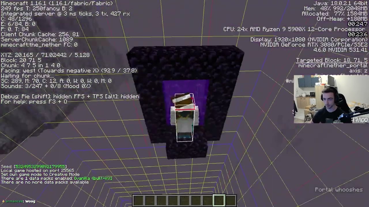Entering The Nether In Less Than 9 Seconds!