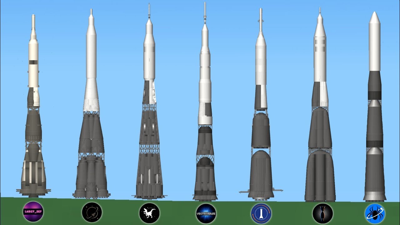 Spaceflight Simulator YouTuber's N1 Rocket Comparison | SFS Vanilla Build Challenge