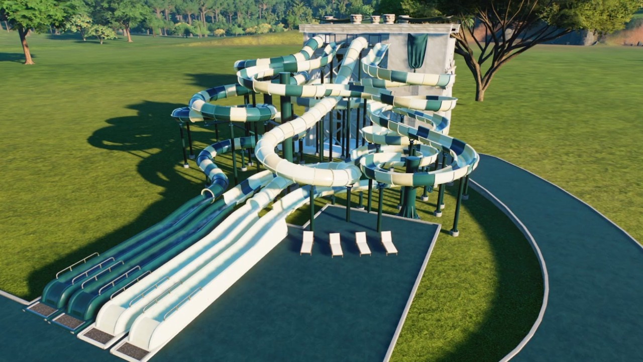 Mythology Waterslide Tower (All Onrides) | Planet Coaster 2 (made by LucyGoose) [POV]