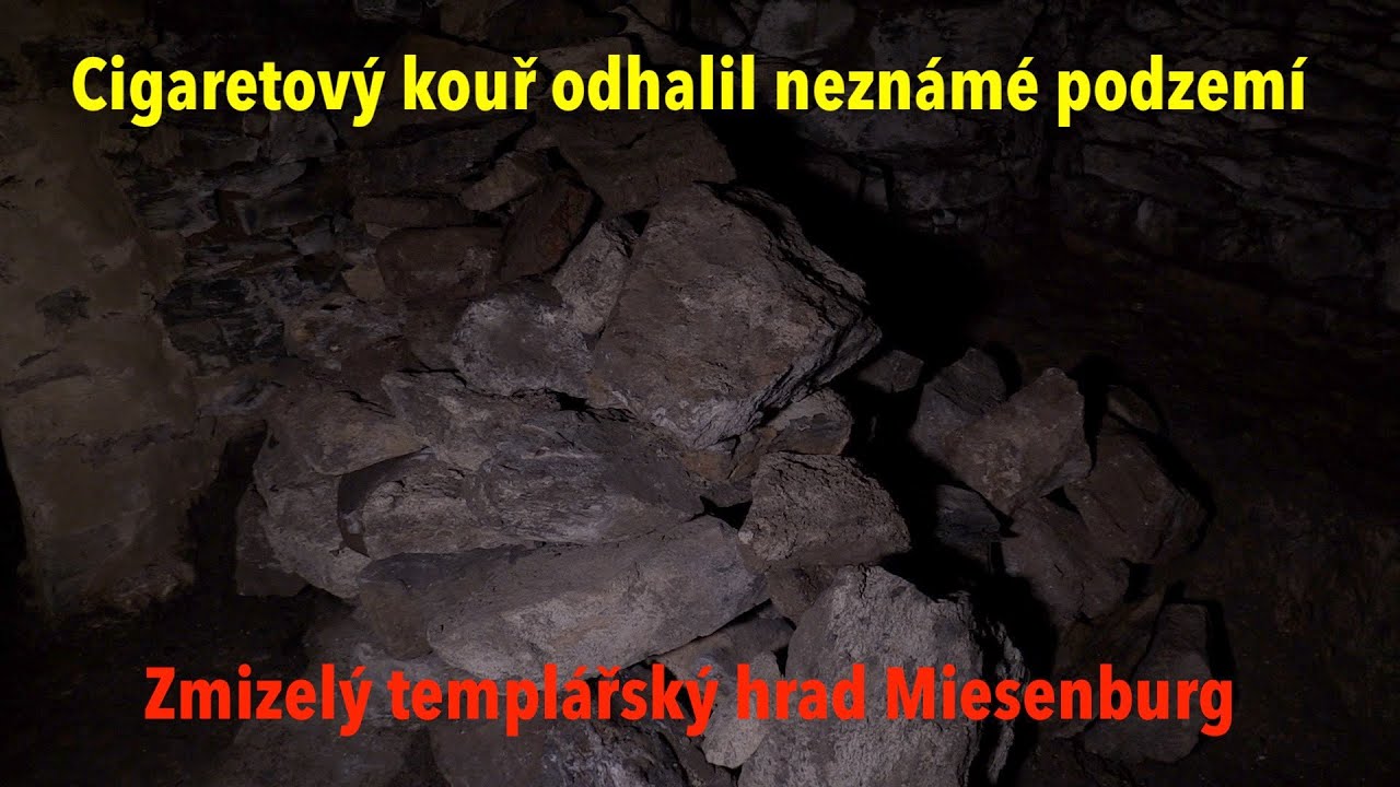 Kouř mizející ve zdi odhalil neznámé podzemí: Templářský hrad Miesenburg