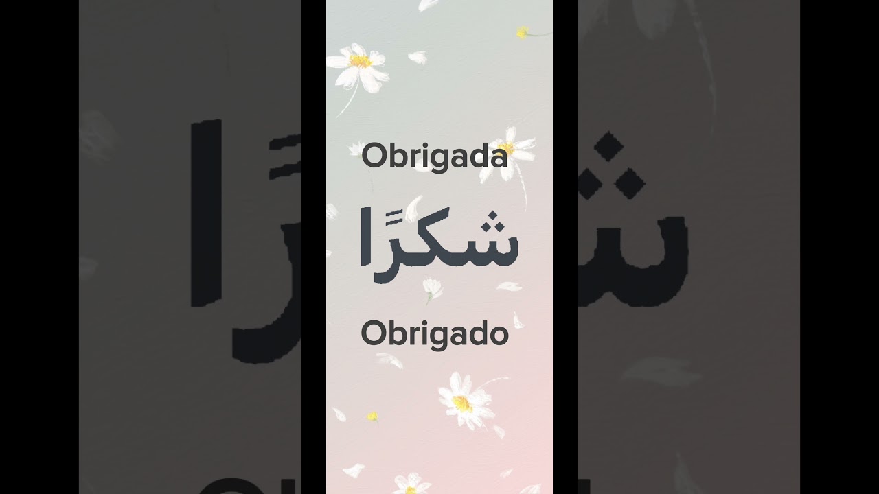 Aprendendo o idioma &aacute;rabe - Shukran (obrigado(a))