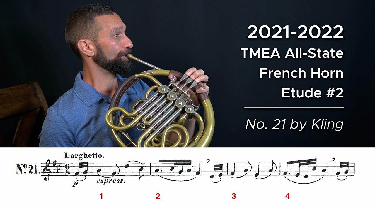 2021-2022 TMEA All-State French Horn Etude #2 - No.  21 by Kling