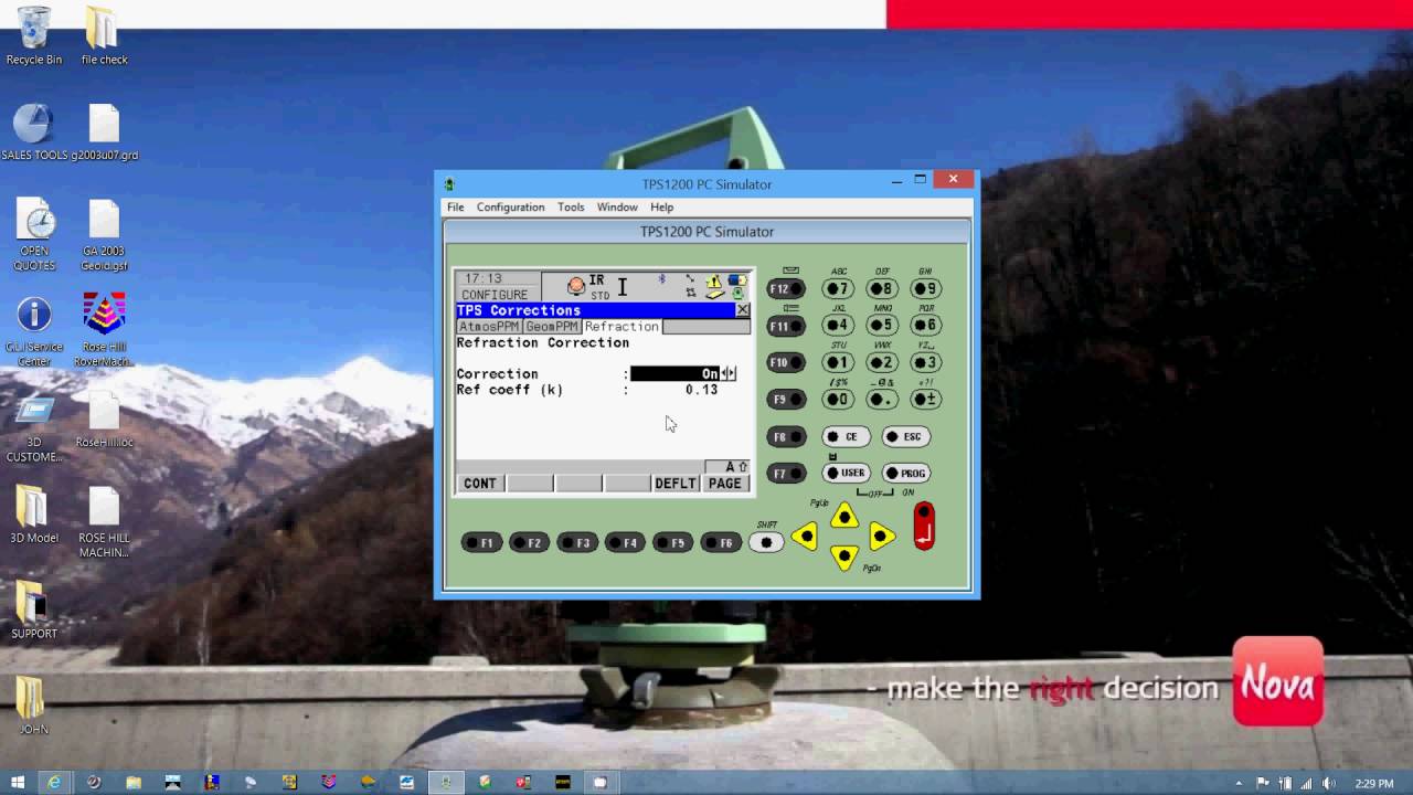 Leica 1200 Robot Configuration Setup with Allegro Data collector and SurvCE