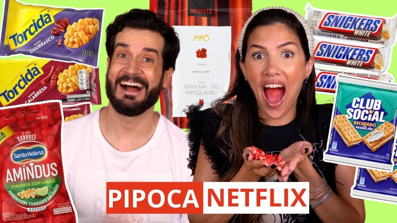 PROVANDO COMIDAS | PIPOCA do NETFLIX, NOVO SNICKERS, AMENDOIN PIMENTA com LIMÃO