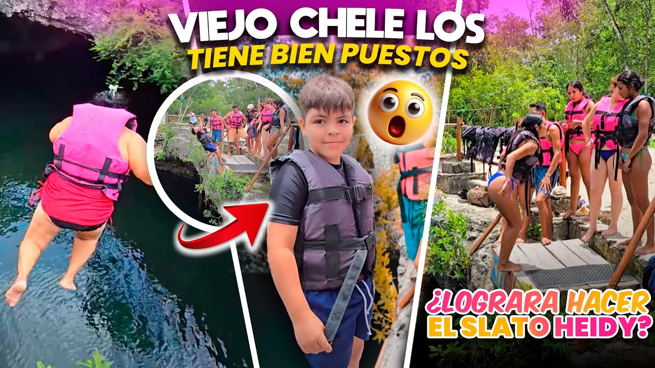 TODOS quedamos con la boca ABIERTA al ver al Viejo Chele y Gladys SALTAR de lo más alto del CENOTE😱
