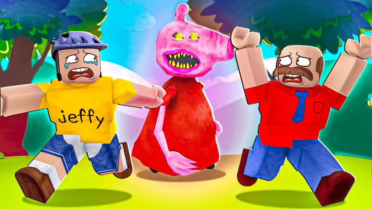 Jeffy & Marvin Get Eaten by Hungry Pigs!