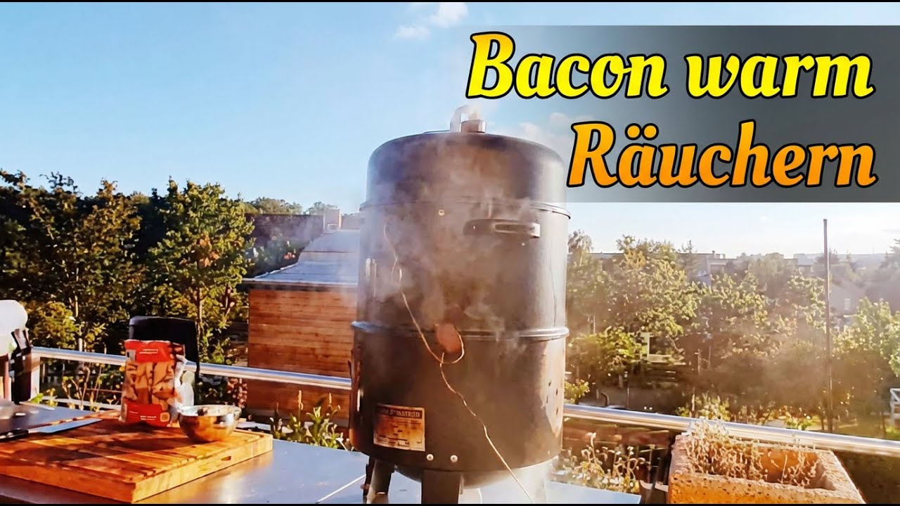 Bacon warm  r&auml;uchern - Bacon selbst machen