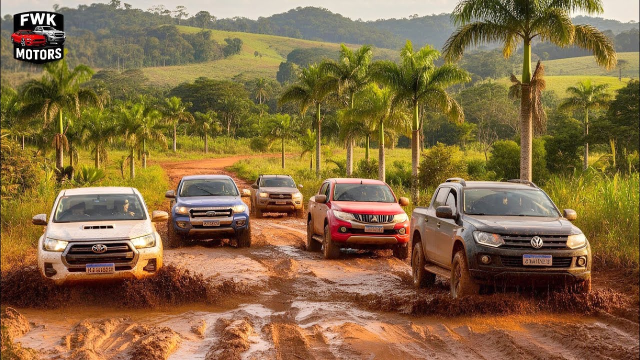 HILUX, RANGER, TRITON, AMAROK QUAL É A MELHOR NA LAMA SAIBA NESTE VÍDEO!!