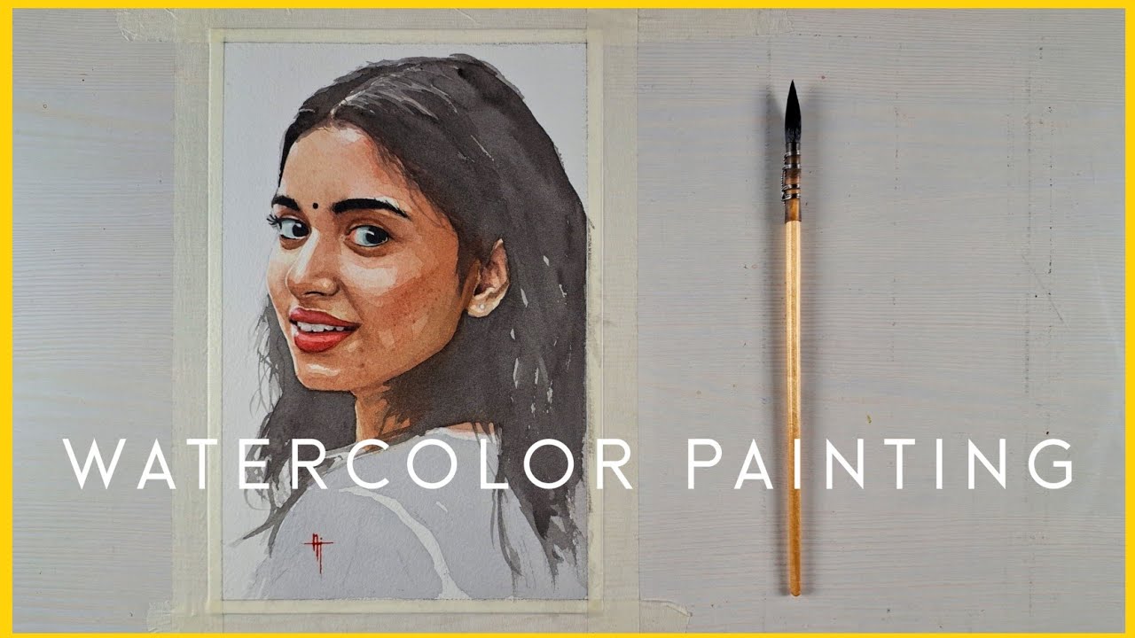 Painting Watercolor|Portrait #art #watercolor #howtopaint 