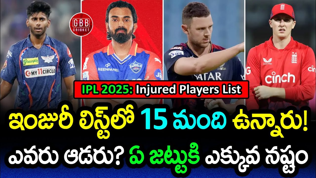 IPL 2025: Injured & Ruled Out Players List (Updated) | GBB Cricket