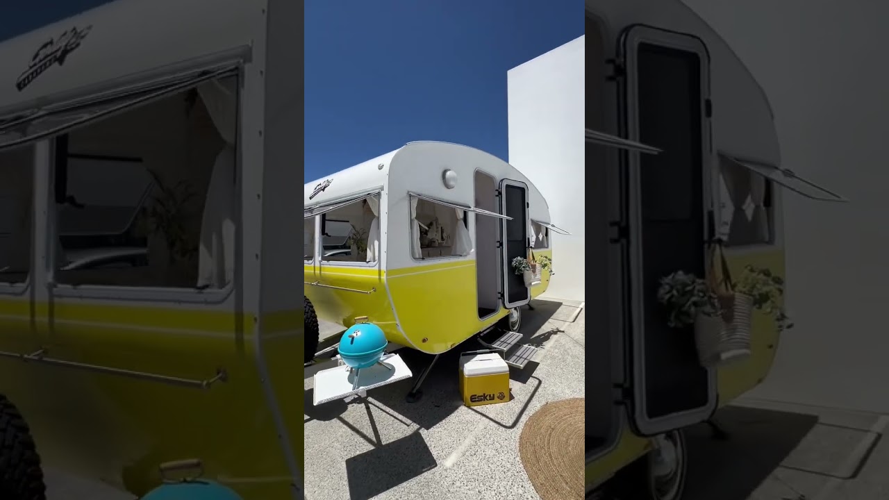 Yellow Retro Caravan 🌞