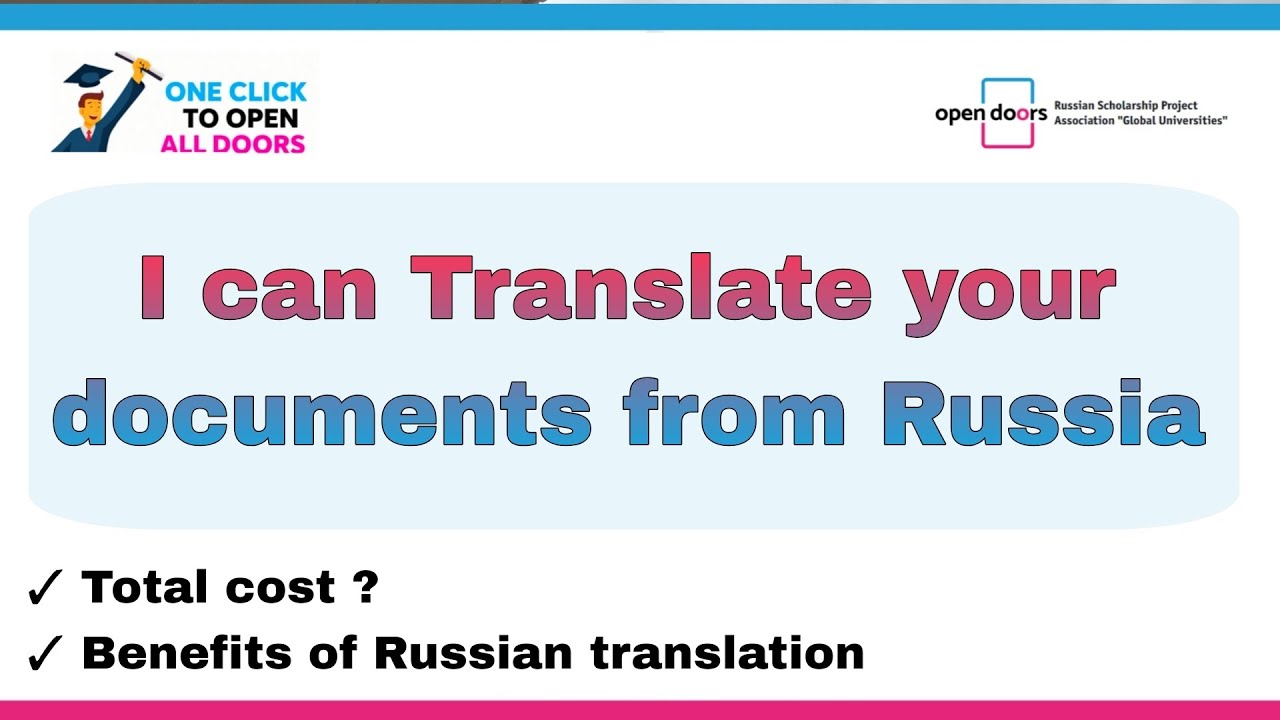 I can translate and notarize your documents from Russia 🇷🇺|| Total cost of Translation/notarization 