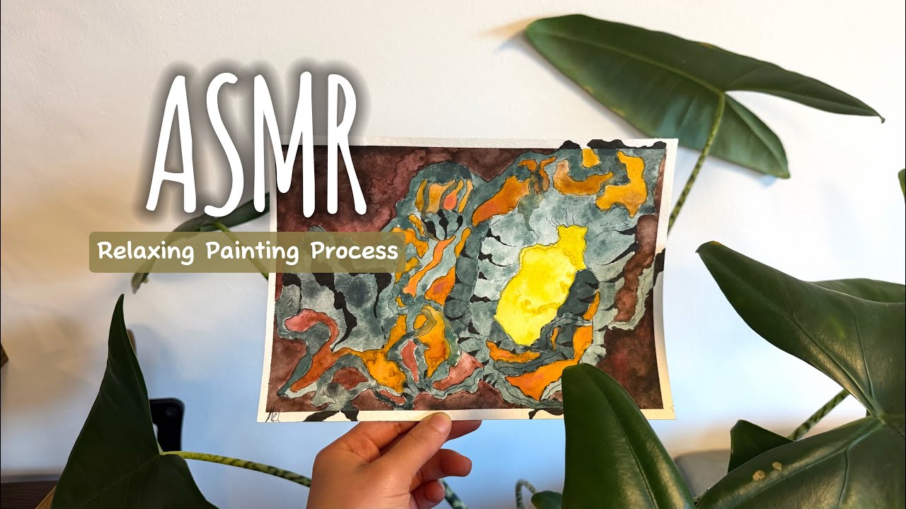 Relaxing ASMR | Painting Process with Ambient Music 🌿
