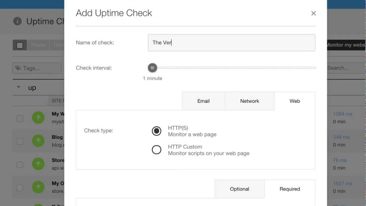Pingdom - Uptime Specific