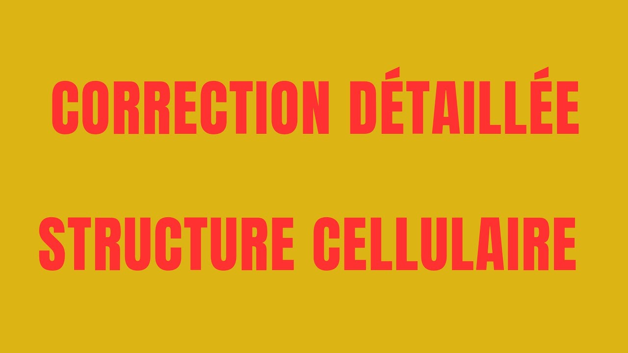 Svt Premi&egrave;re/ Organisation de la cellule/ exercice corrig&eacute;