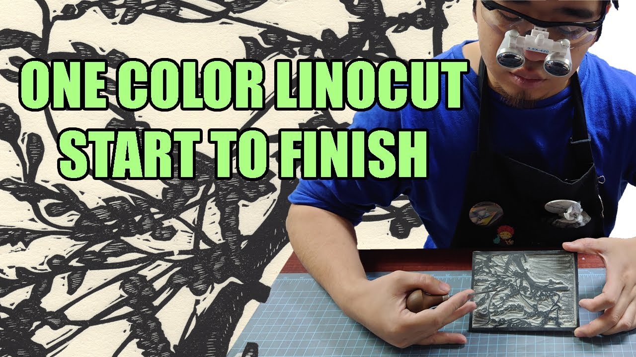How I make a black and White linocut