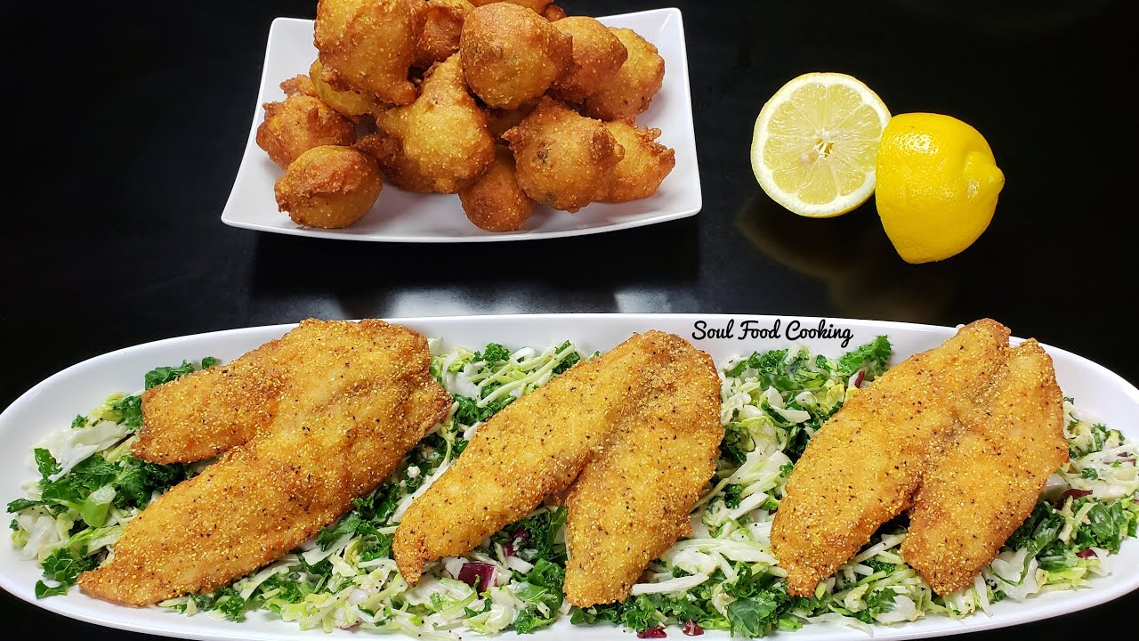 Fried Fish and Hush Puppies Recipe - #SoulFoodSunday