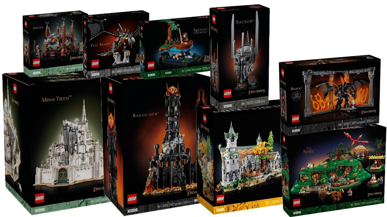 All LEGO Icons Lord of the Rings Sets made 2023-2026 Compilation/Collection Speed Build