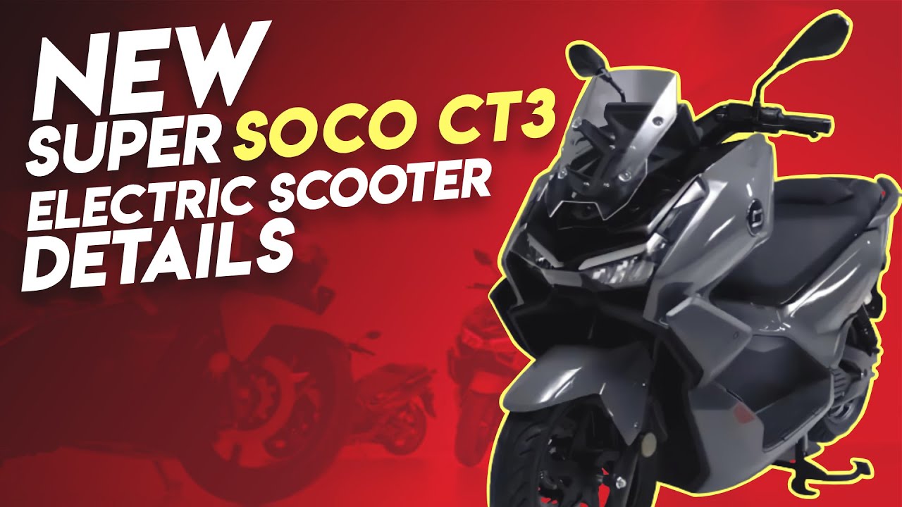 Super Soco CT3 Electric Scooter Debuts - Top Speed, Range & Features ➡ JustEV