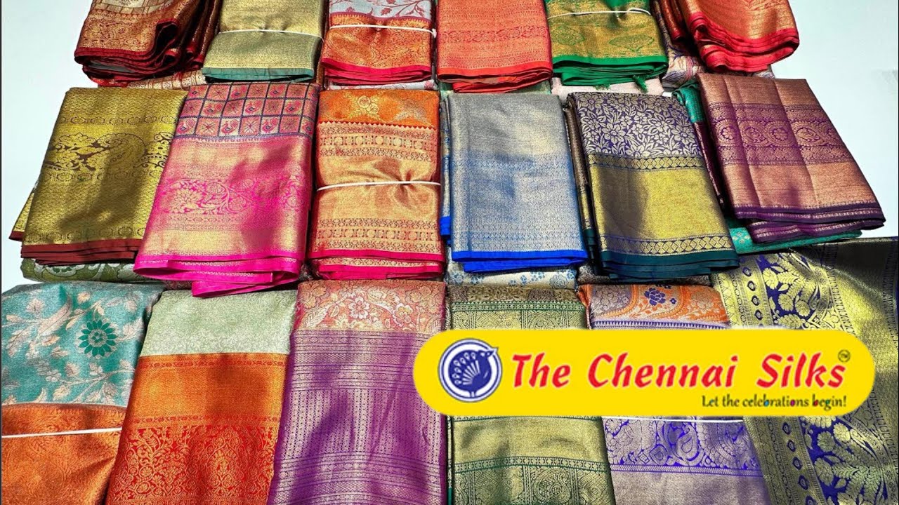 The Chennai Silks Wedding Silk Sarees | Rs.2995 to 3995 | Tissue BridalSwarovski Stone work Sarees