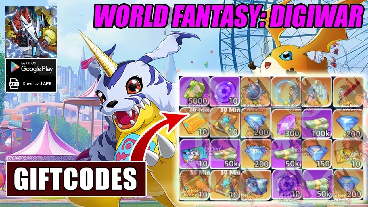 World Fantasy DigiWar & All 8 Giftcodes - How To Redeem Code | Fantasy World Digiwar 8 Codes