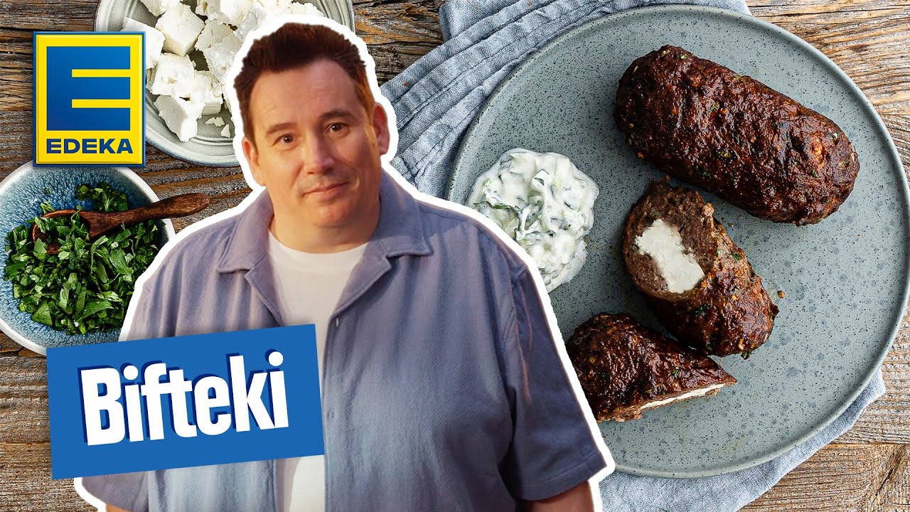 Bifteki grillen | Griechisches Grillrezept mit Tsatsiki