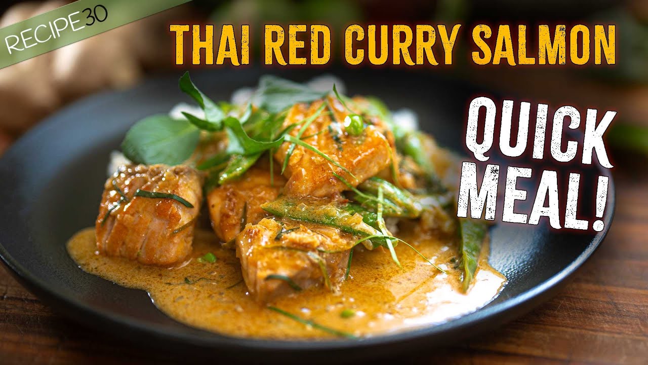 Thai coconut red curry Salmon
