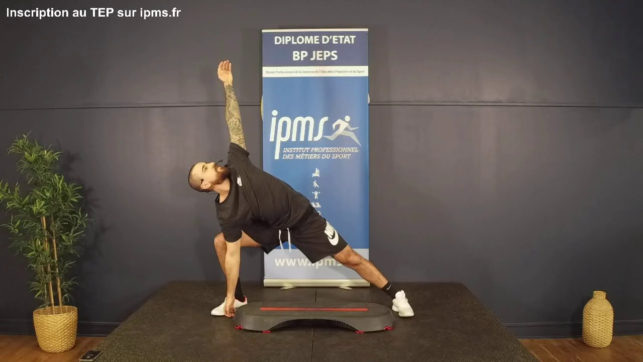 Epreuve TEP BPJEPS AF option cours collectifs / Echauffement ➡️ STEP ➡️ RENFO ➡️ Stretching