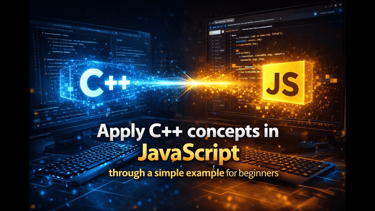 تطبيق مفاهيم C++ في JavaScript من خلال مثال بسيط للمبتدئين.