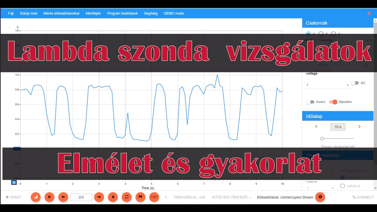 #AutóDiagnosztika Lambda szonda vizsgálat, elmélet és gyakorlat. Autós oszcilloszkóp, autós szkóp.