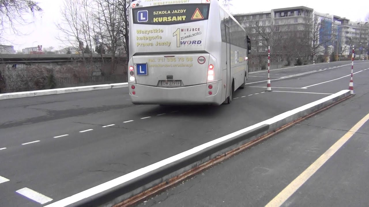 cz.I OSK Kursant - Kat.D Szkolenie na autobusie  Plac egzaminacyjny WORD Wrocław